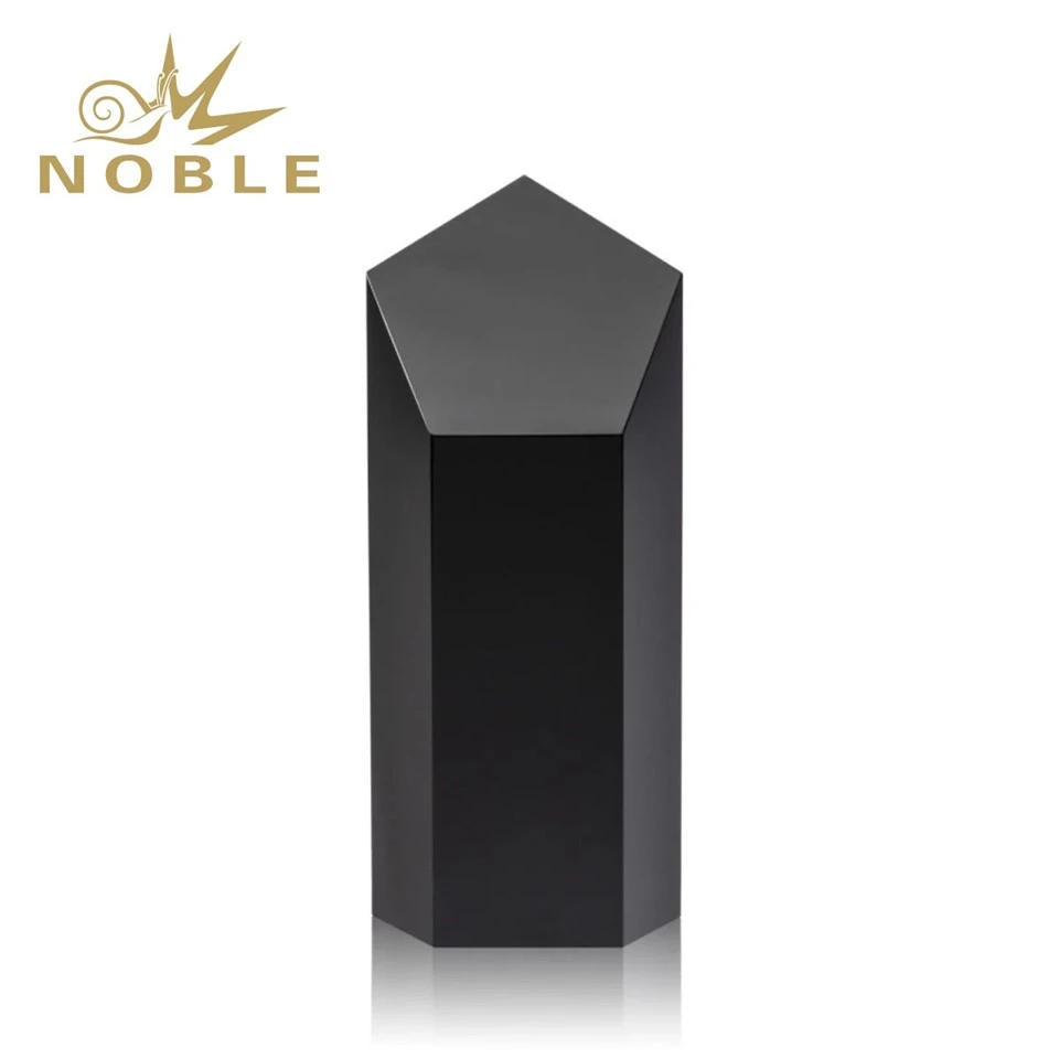 Blank Black Crystal Pentagonal Trophy